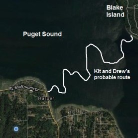 Blake Island w trace